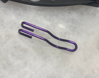 Translucent Purple Steel Wire Clip For Spyderco Dragonfly 2 FRN Lil’Native Chicago Knife