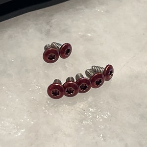 Red Stainless Steel T6 Torx Screws For Kershaw 9000 Livewire Knife Scale & Clip