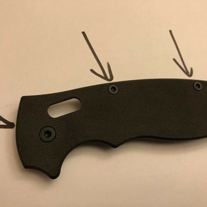 Viti di ricambio nere per scala e perno per Spyderco Manix 2 XL G10 Set di 6 immagine 5