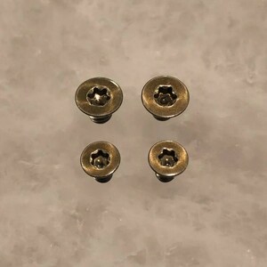 Golden Bronze Scale & Pivot Screw for Spyderco Para 3 Folder Knife - Set of 4