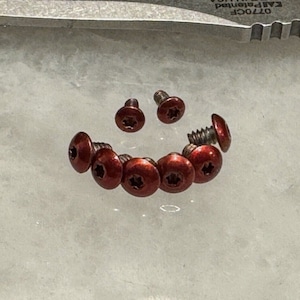 Red Stainless T6 Torx Screw For Zero Tolerance ZT0770 Knife Scale & Pocket Clip