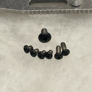 Black Stainless Screw Set For Andrew Demko 20.5 Knife Pivot, Scale & Pocket Clip