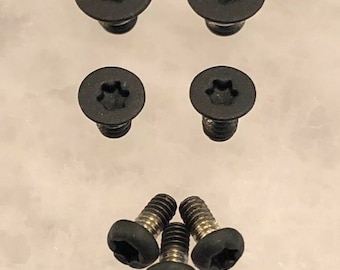 Matte Black Scale, Pivot & Pocket Clip Screws for Spyderco Para 3 - Set of 7pcs