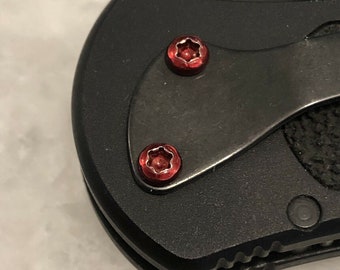 ROT Taschenclip Schrauben für Kershaw Blur Knife Folder 1670 Set von 2 Stück T8 Torx