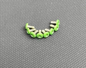 Tornillos Torx T6 de acero inoxidable verde para mango de cuchillo Kershaw Lucha Balisong 5150 (8 unidades)