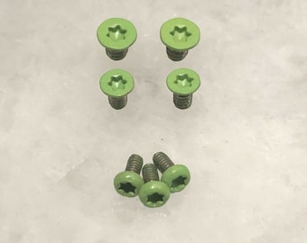 Zombie Green Screw Set for Spyderco Para 3 Scale Pivot Pocket Clip Set of 7pcs