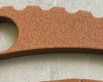 Flat Copper Titanium Back Spacer For Spyderco Manix 2 G10 Knife