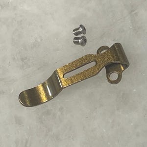 Translucent Golden Bronze Steel Deep Pocket Clip Replacement For Kershaw CRYO 1555 CRYO 2 1556 & Thermite Knife