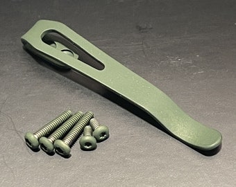 OD Grönt Titanfickklämma och Rostfria Skruvar för Zero Tolerance ZT0357 Kniv