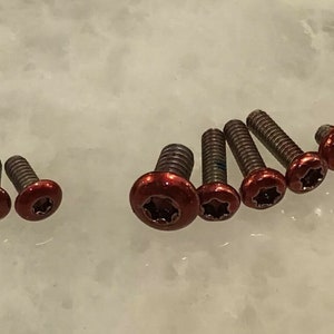 Translucent Red Stainless Screw For Benchmade Mini Griptilian 555 556 557 Knife