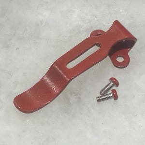 Matte Red Steel Pocket Clip For Olight Arkfeld Pro Arkfeld UV Flashlight