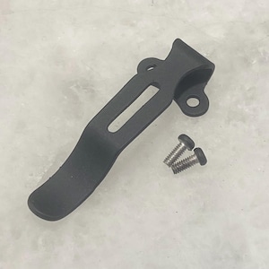 Black Steel Pocket Clip For Olight Arkfeld Pro Arkfeld UV Flashlight