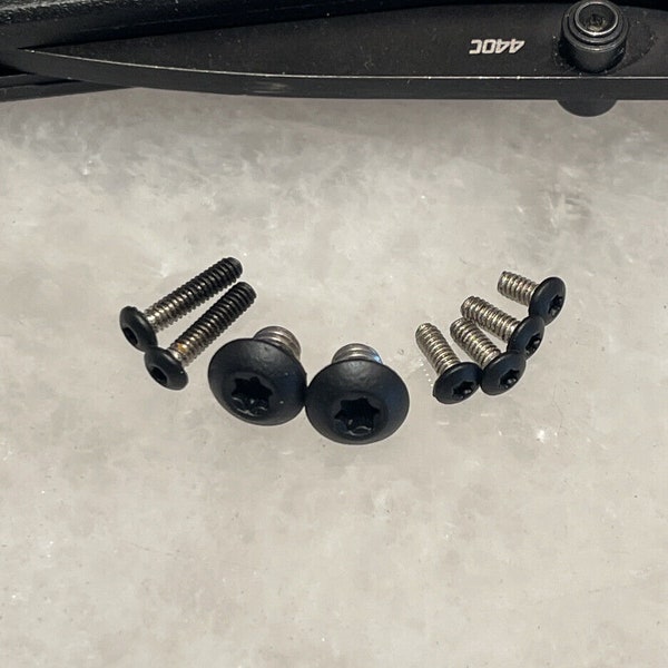 Matte Black Torx Screws For Benchmade 527 Mini-Presidio Knife Pivot Scale & Clip