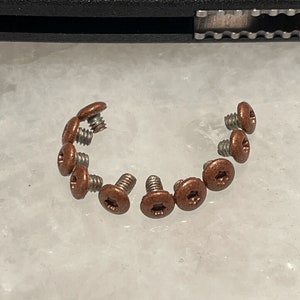 Copper Stainless Steel Screw For Benchmade Bugout 535 Mini Bugout 533 Knife 10pc