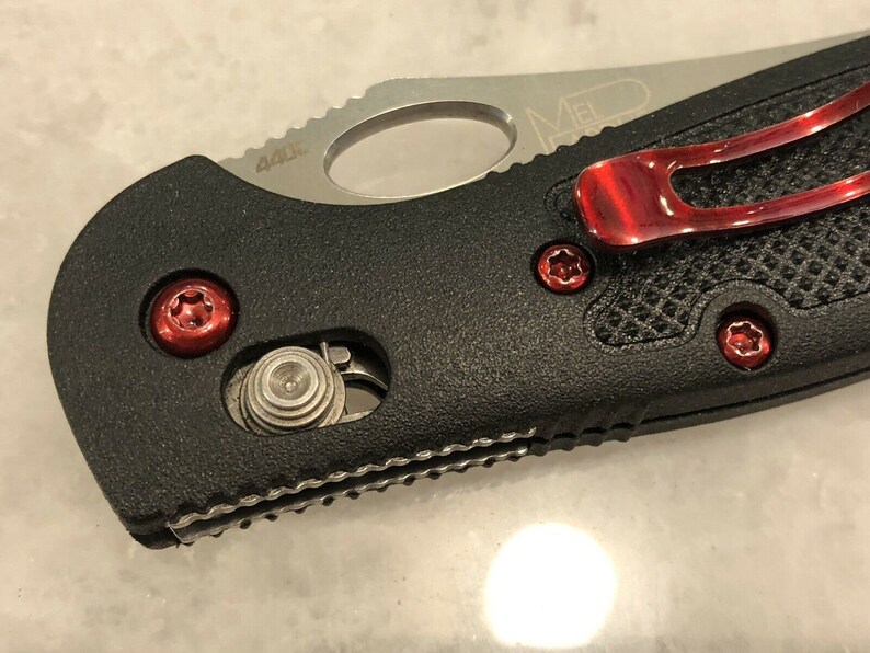 Red Titanium Pocket Clip & Screw Set for Benchmade Mini Etsy