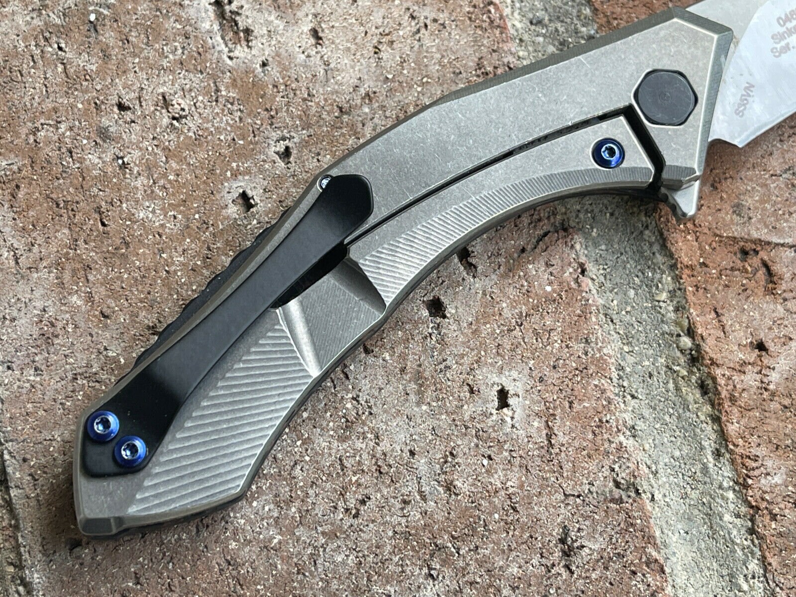 BOLEXINO ダブルハンドル 高炭素ステンレススチールブレード ゼロトレランス ZT0460 ナイフハンドル & ポケットクリップ用ブルー