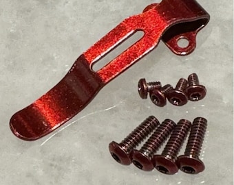 Red Pocket Clip & Torx Screws For Streamlight Wedge 88810 88811 Flashlight