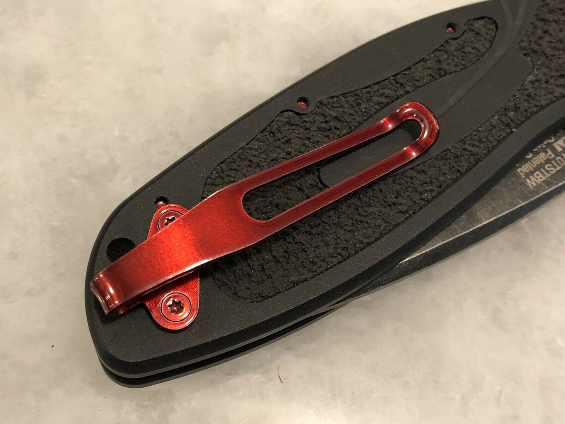 Red Titanium Deep Carry Pocket Clip & Screw Set for Kershaw Etsy