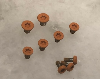 Flat Orange Screws Set for Spyderco Paramilitary 2 Scale Pivot & Pocket Clip 9pc