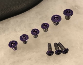 Purple Screws Set For Spyderco Shaman C223GP C229GPBK Knife - Tip Up Or MXG Clip