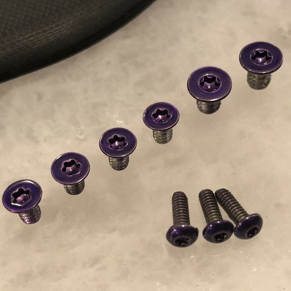 Purple Screws Set For Spyderco Shaman C223GP C229GPBK Knife - Tip Up Or MXG Clip