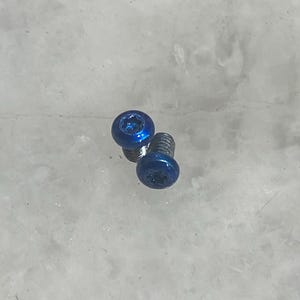 Translucent Blue Stainless Steel T6 Torx Screws For Olight Arkfeld Ultra Flashlight Pocket Clip