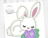 Bunny Applique Embroidery Design | Diseño de Bordado Conejita Aplique – 4 Sizes/Tamaños