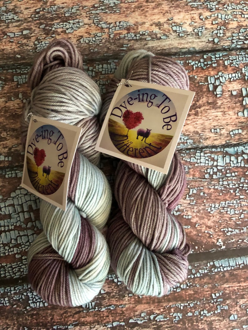 Hand Dyed Yarn Frostbite Aran