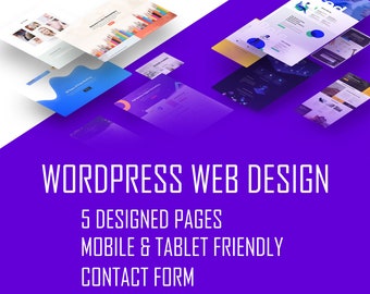 5 Page WordPress Website Design - Professional Web Design Using Divi, Customisable and Responsive