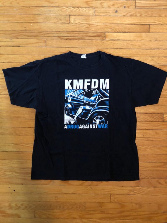 90s KMFDM - A Drug Against War - Vintage Tee Shirt With Back Print