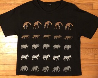80s / 90s Jungle / desert animals single stitch vintage tee shirt