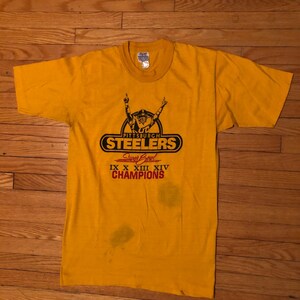 1980 Pittsburgh Steelers - Super Bowl IX X XIII XIV Champions - vintage tee shirt