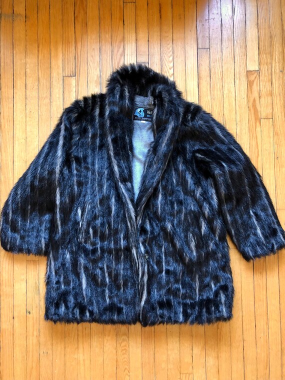 80年代フェイクシールファーストライプヴィンテージコート - Etsy 日本