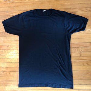 80s Penman’s blank black single stitch 50/50 XXL vintage tee shirt