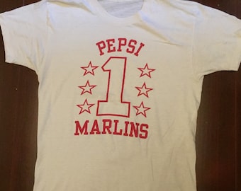 T-shirt vintage Pepsi 1 Marlins des années 80