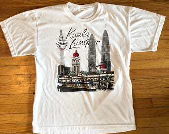 80s 90s Kuala Lumpur Malaysia Vintage Tee Shirt