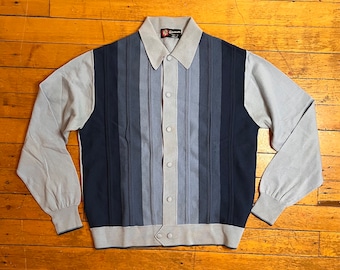 1950s Damon monochromatic blue mens cardigan sweater — SO cool