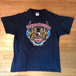 1982 Harley Davidson Holoubek Seattle vintage double sided tee shirt