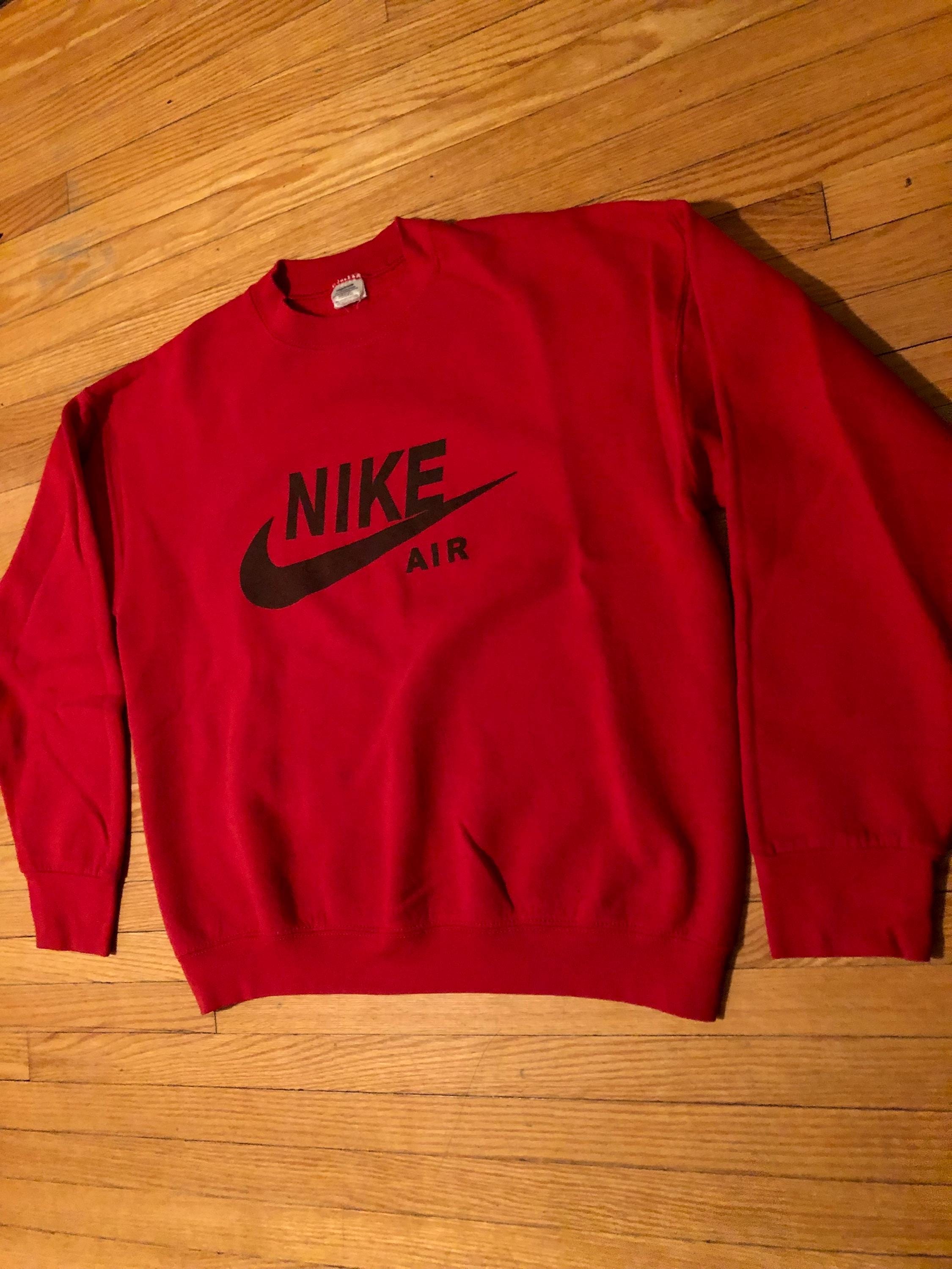 90s Nike Classic Swoosh Logo - Made in USA - Vintage Crew Neck