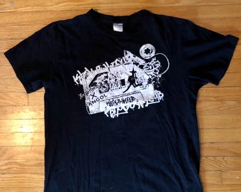 2000er Jahre Kangol Graffiti T-Shirt