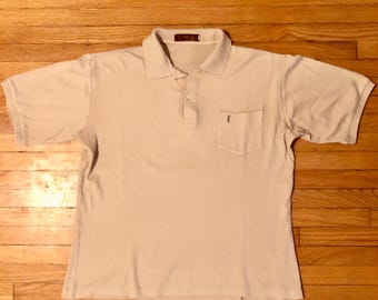 Vintage Yves Saint Laurent Polo T-shirt Size M Luxury Style YSL
