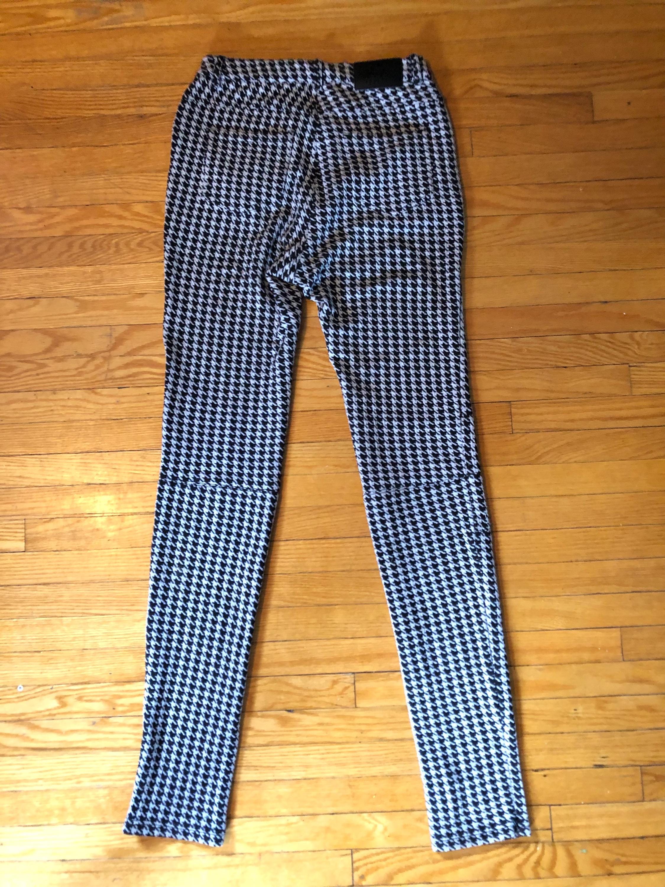 【当店限定販売】 2000s Zipper Vintage Houndstooth White and Black Skinny UNIF 小物