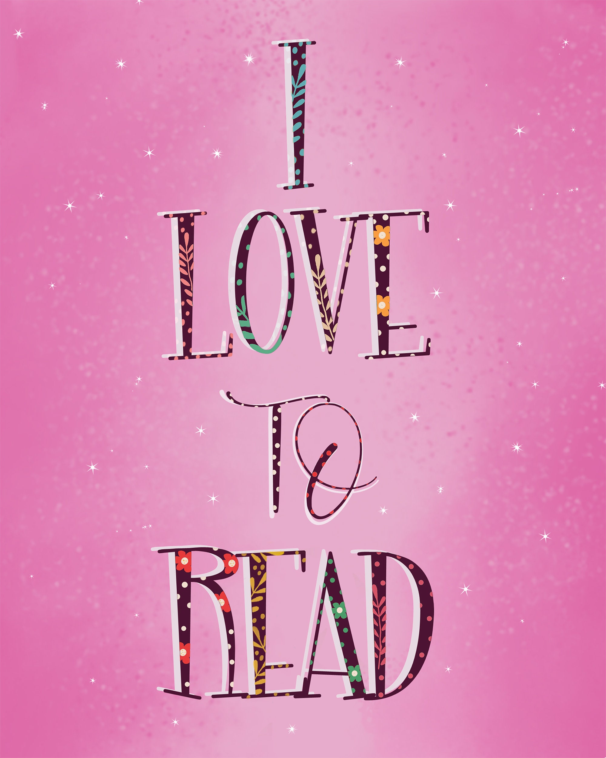 I Love To Read Prints Set Wall Art Set Set of 2 Prints Etsy