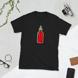 Cartoon Hot Sauce Spicy Food Spice Lover Kawaii Cute Asia Asian Food Foodie Funny Pun Gift Idea Birthday Present Short-Sleeve Unisex T-Shirt