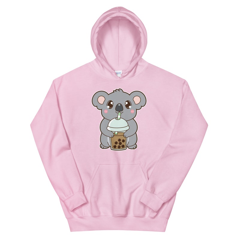 Kawaii Cute Boba Koala Bear Animal Lover Asian Food Foodie Classic Bubble Pearl Milk Tea Unisex Hoodie image 5