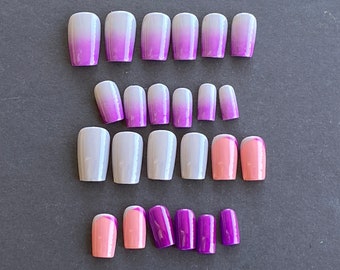 Purple Gray press on nails (Discontinued)