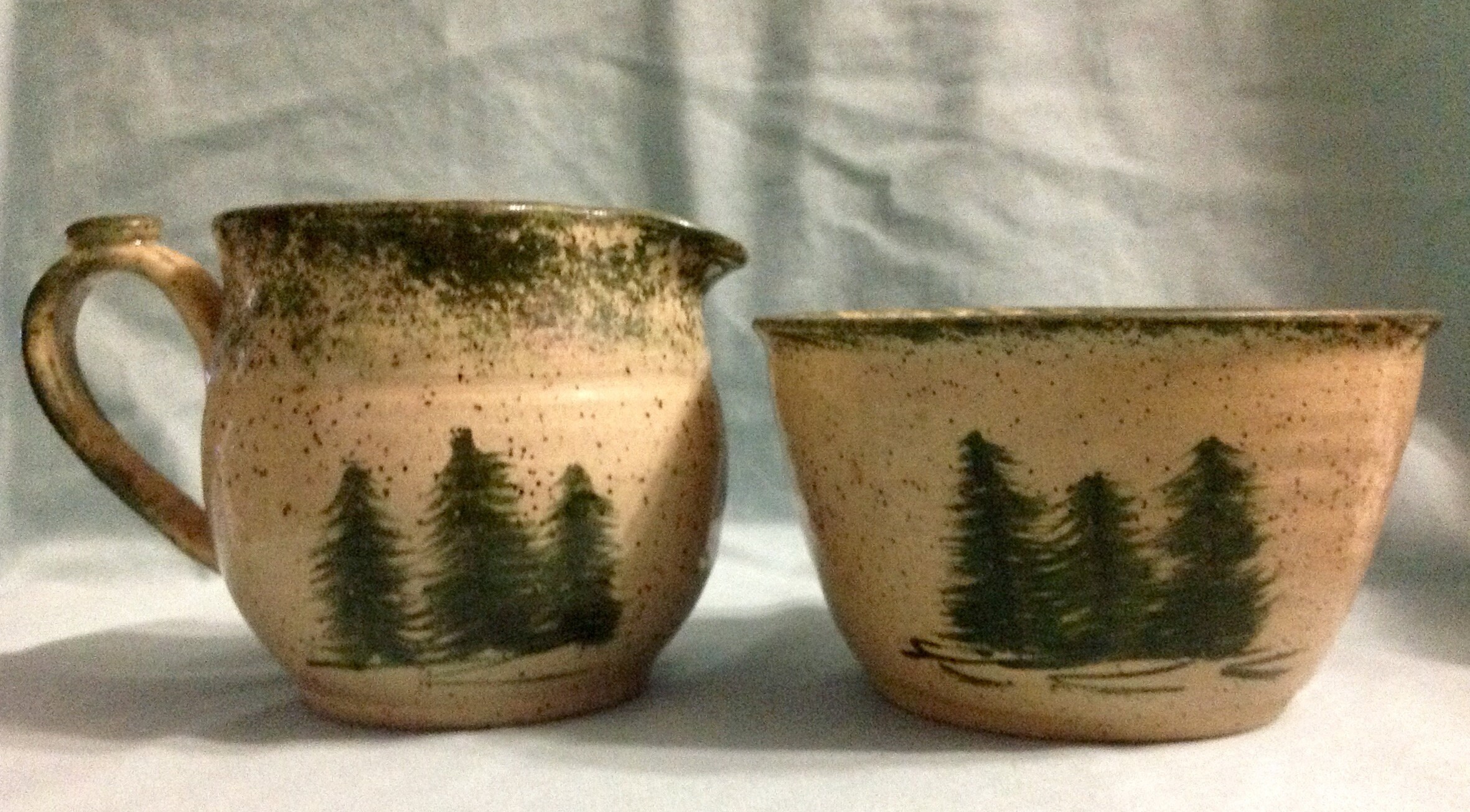 Stoneware Cream and Sugar Set Etsy
