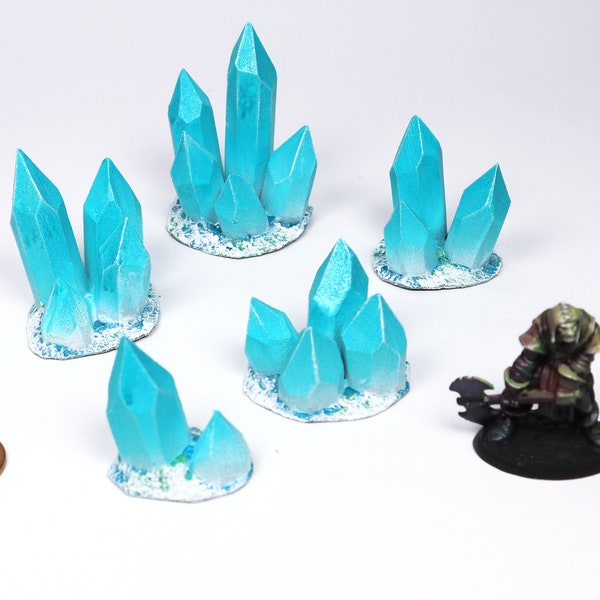 Ice Crystals Scatter Wargame Terrain -- Dungeons and Dragons Pathfinder TTRPGs DnD use with Dungeon Tiles and as Wargaming Scenery