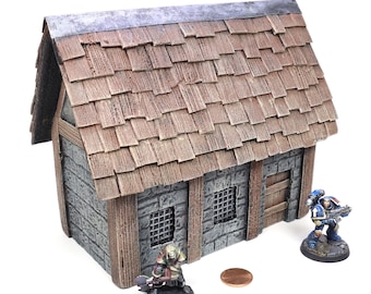 Handmade Cottage House: Wargame Terrain, RPG Diorama