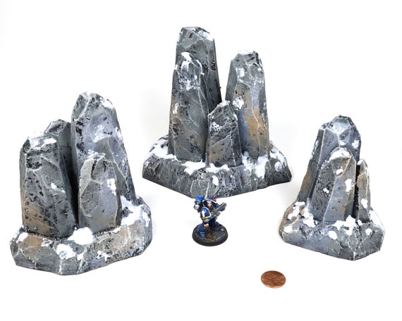 Set Of 3 Snowy Rock Formations Premium Handmade Snow Terrain Etsy Set Of 3 Snowy Rock Formations Premium Handmade Snow Terrain Etsy